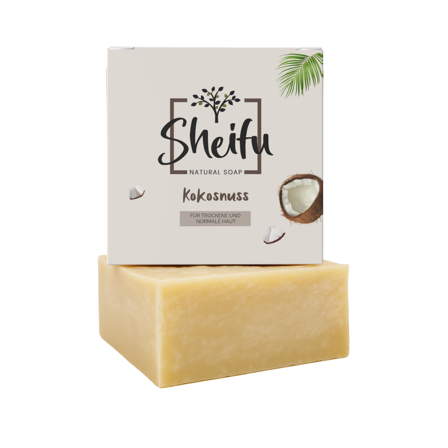 Kokosnuss Naturseife mit pflegender Rezeptur für trockene und normale Haut geeignet