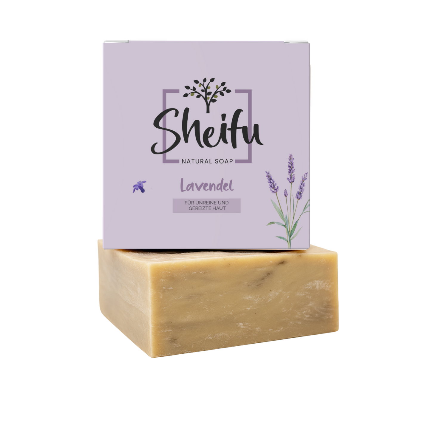Lavendel Naturseife für empfindliche gereizte Haut mit beruhigender Pflanzenkraft